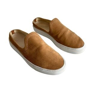 Jenni Kanye Womens Suede Slip On Mule Shoes Size 39 US 9 Brown Round Toe